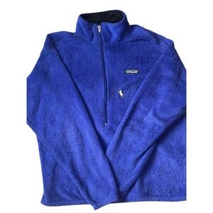 Vintage Patagonia‎ Fleece Pullover Jacket Blue Half Zip Polartec Regulator Women